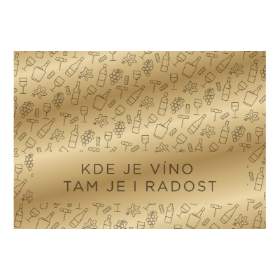 Dárková kartička Kde je víno, tam je i radost